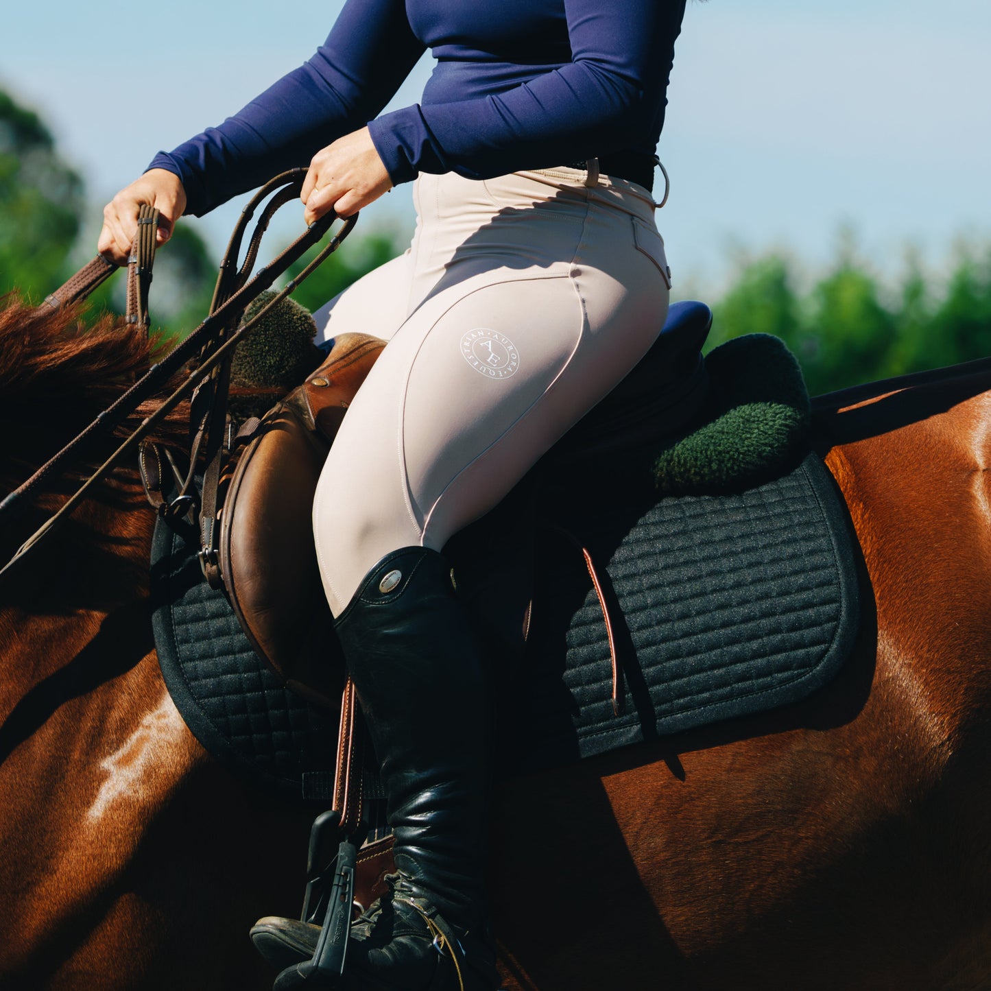 Hybrid Riding Tights Beige