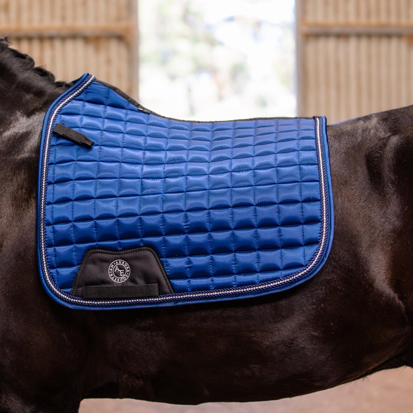 Royal Blue Satin Dressage Saddle Pad