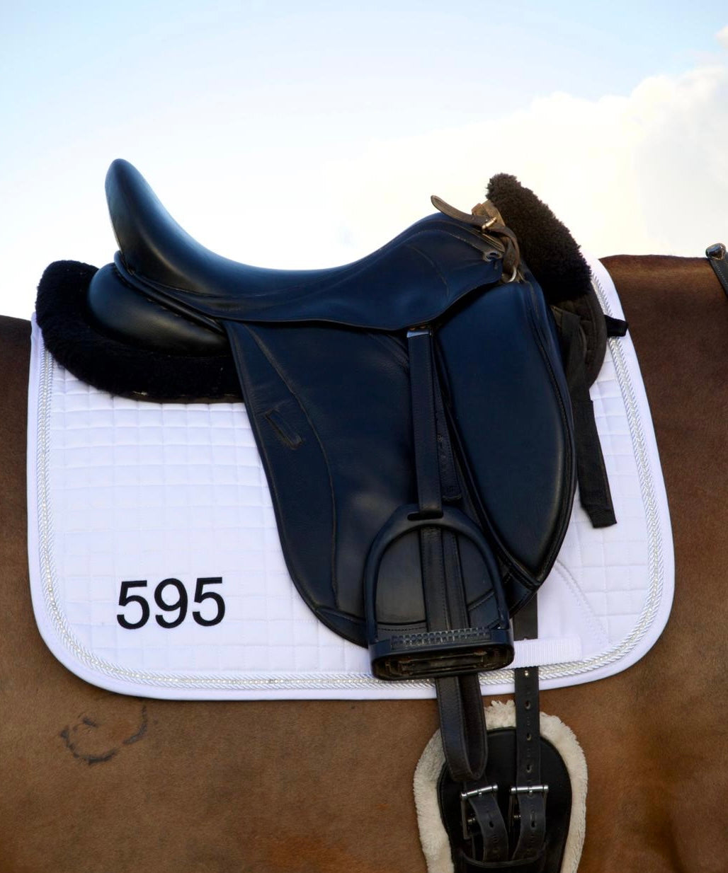 White Competition Dressage Pad