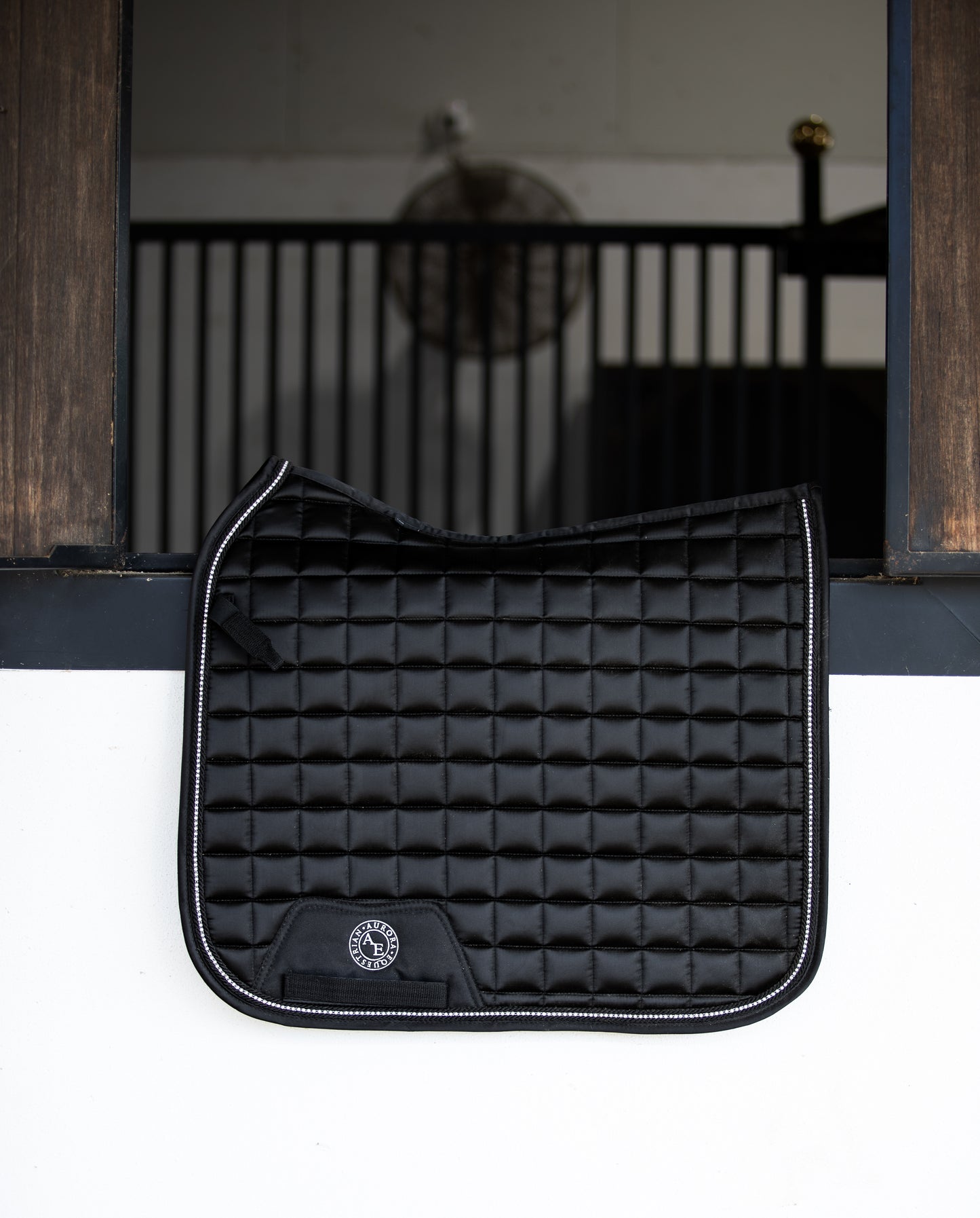 Black Satin Dressage Saddle Pad